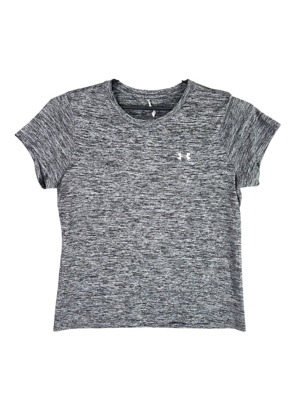 Womens Under Armour Heather Gray Heat Gear Active T Shirt Short Sleeve Size XL